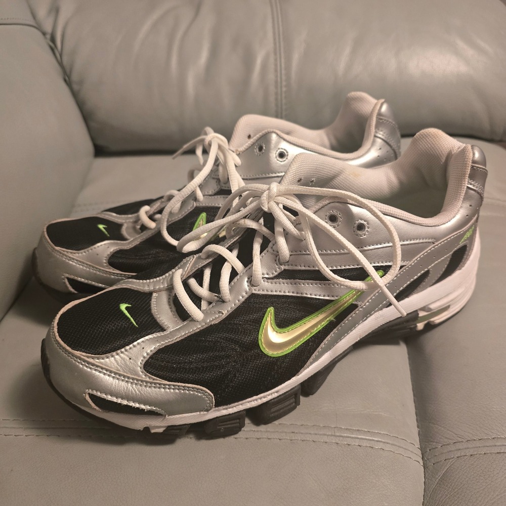 Nike Air Dual 2006 Running Shoes Silver Black Lime‎ Green 313648-002 Mens 13
